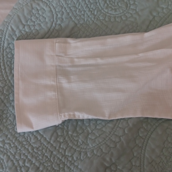 All cotton men's shirt white,EUC - Picture 6 of 9